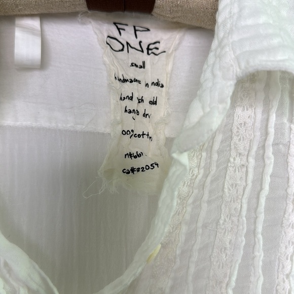 Free People Tuxedo Tunic Off-white Size Small - Picture 6 of 8